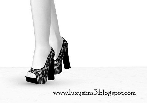 Туфли на толстом каблуке от Luxysims