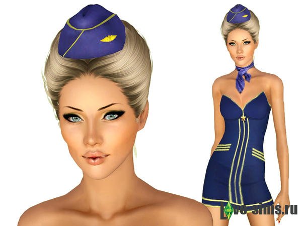 Наряд Hot Halloween Stewardess от Ms Blue