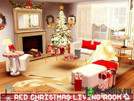 Red Christmas Living Room от Memory Sonate
