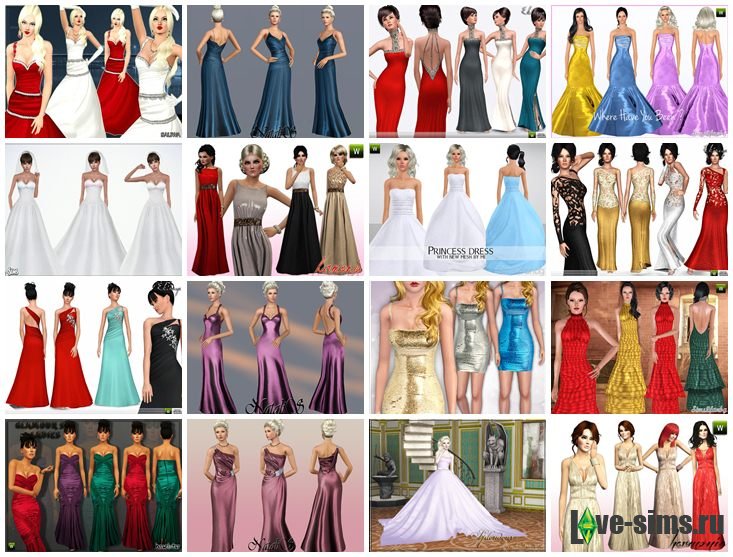 Платья Collection of evening dresses part 2