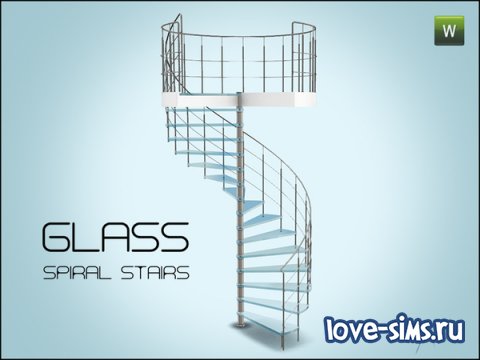 Glass spiral stairs от Gosik