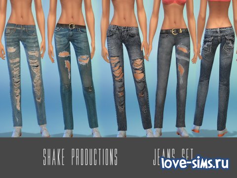 Sims 4 рванные джинсы