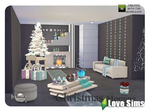 Рождественская мебель симс 4