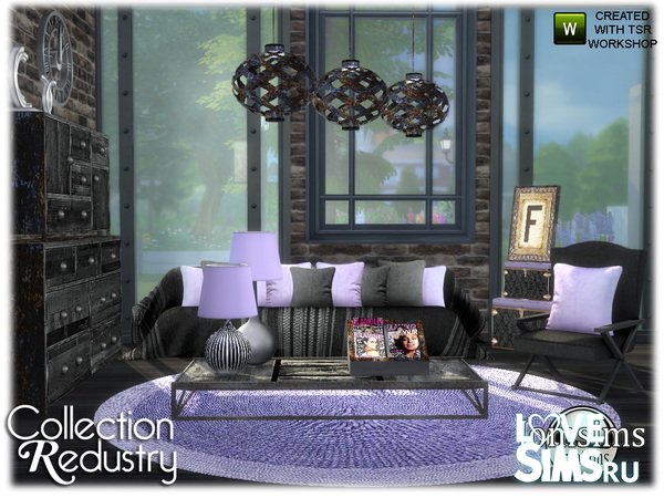 Мебель redustry living room от jomsims