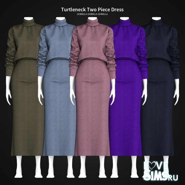 Платье Turtleneck Two Piece Dress