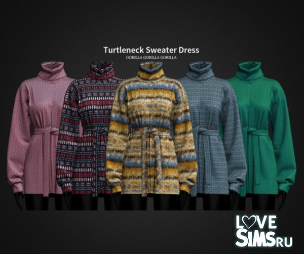 Платье Turtleneck Sweater Dress от от Gorilla X3