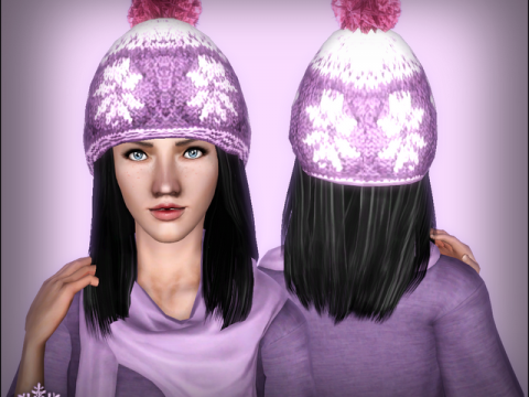 Зимняя шапка для sims 3