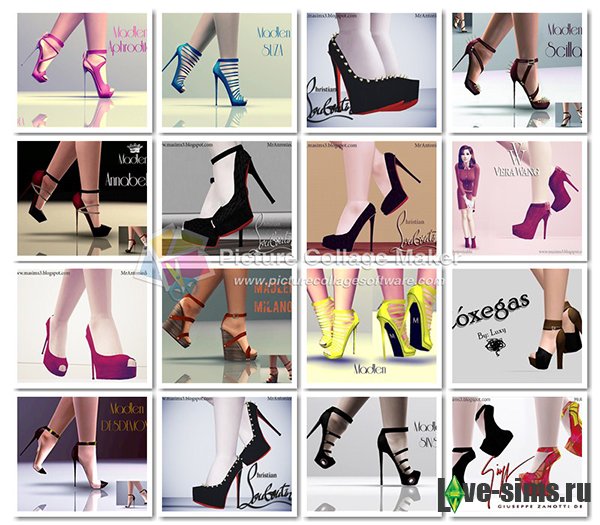 Набор женской обуви для симс 3