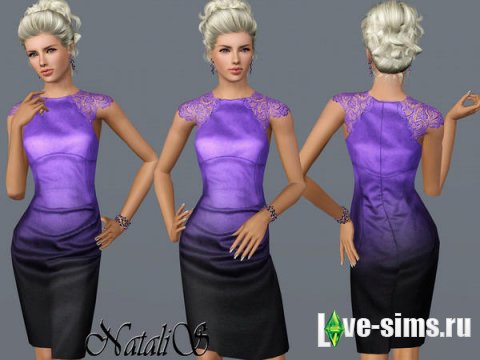 Платье Lace sleeve sheath от Natalis