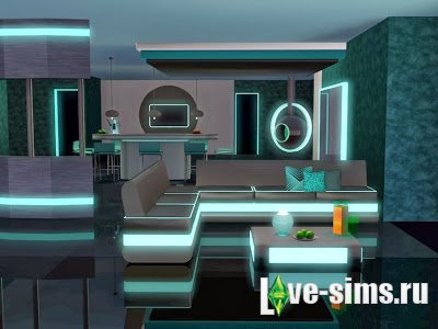 Futuristic Dream Living & Dining от JomSims