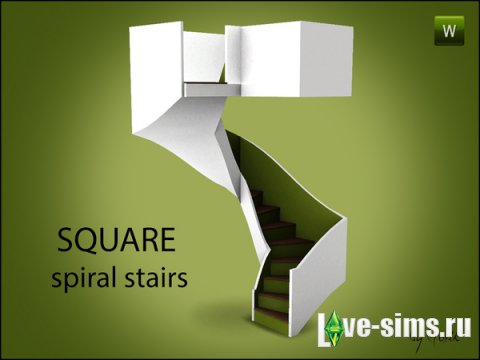 Square Spiral Stairs от Gosik