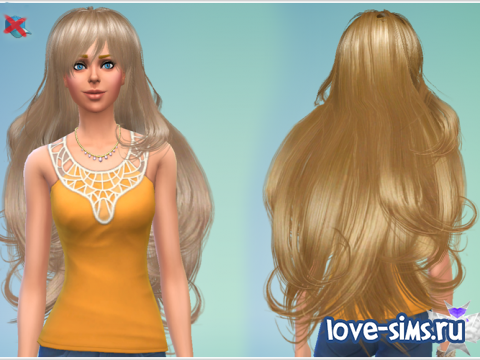 Женская причёска Peggy для sims 4