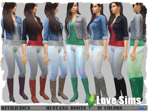 Сапоги Sims 4 - Mustang Boots