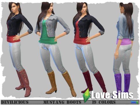 Сапоги Sims 4 - Mustang Boots