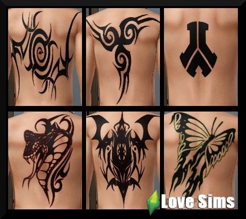 Татуировки для симс 3
