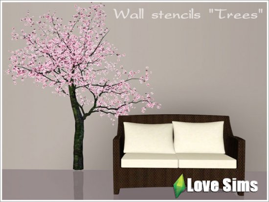 Wall stencils "Trees"