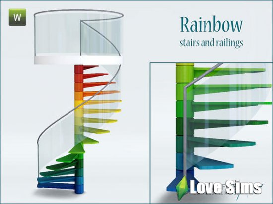 Rainbow spiral stairs от Gosik