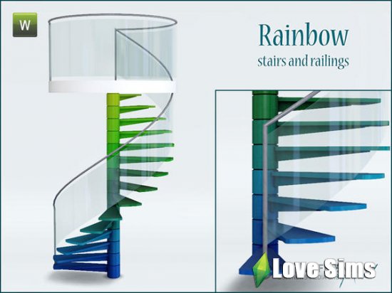 Rainbow spiral stairs от Gosik