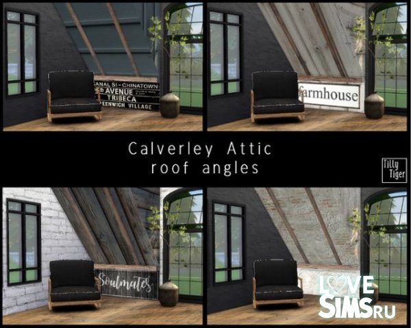 Потолок Calverley Attic roof angles