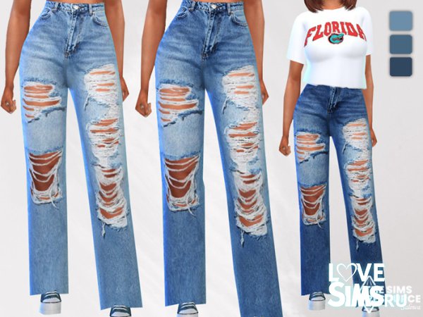 Джинсы Full Ripped Trendy Mom Jeans