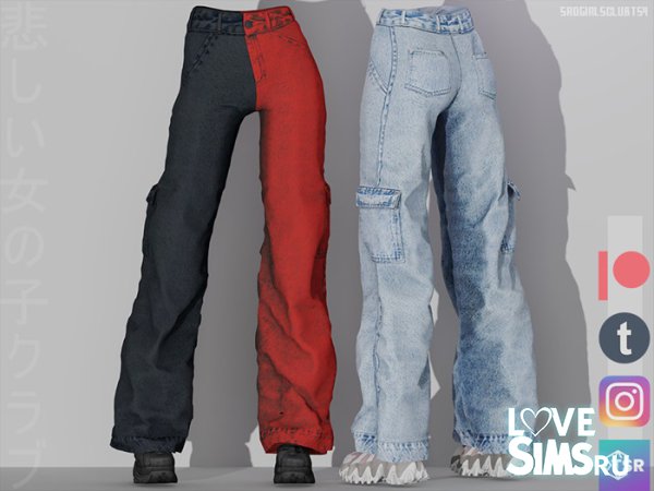 Джинсы Cargo pocket jeans