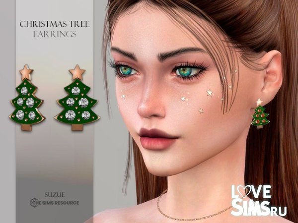 Серьги Christmas Tree Earrings