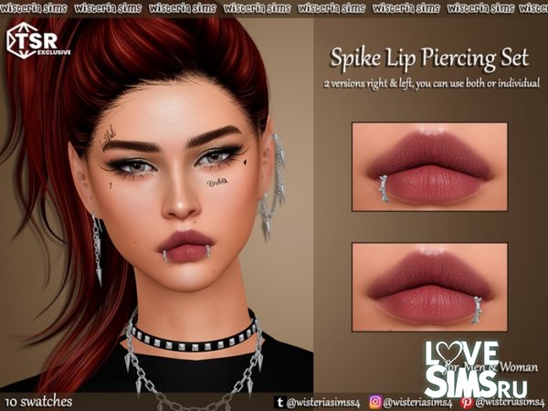 Пирсинг Spike Lip Piercing Set
