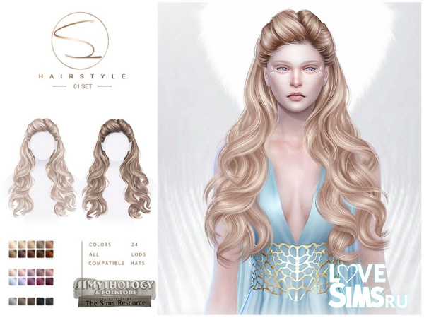 Прическа SIMythology Hairstyle 01