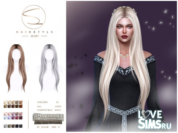 Прическа SIMythology Hairstyle 05
