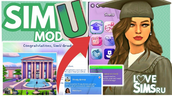 Мод "Онлайн университет SimU"